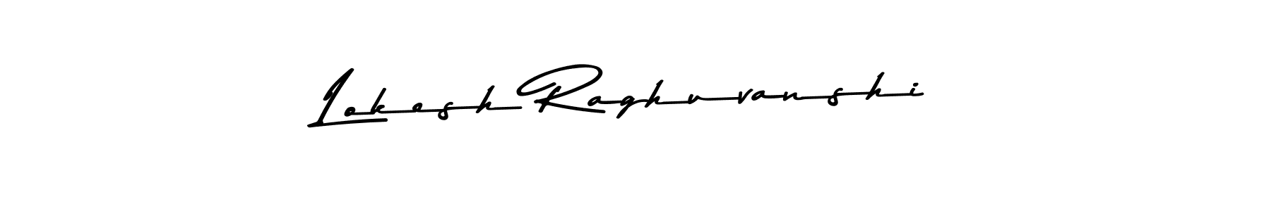 Make a beautiful signature design for name Lokesh Raghuvanshi. With this signature (Asem Kandis PERSONAL USE) style, you can create a handwritten signature for free. Lokesh Raghuvanshi signature style 9 images and pictures png