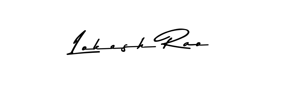 Design your own signature with our free online signature maker. With this signature software, you can create a handwritten (Asem Kandis PERSONAL USE) signature for name Lokesh Rao. Lokesh Rao signature style 9 images and pictures png