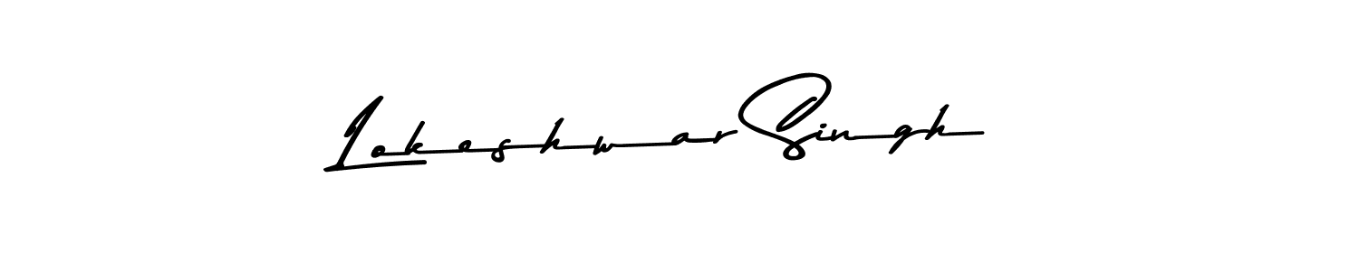 Make a beautiful signature design for name Lokeshwar Singh. With this signature (Asem Kandis PERSONAL USE) style, you can create a handwritten signature for free. Lokeshwar Singh signature style 9 images and pictures png