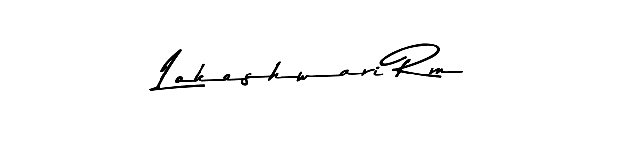 The best way (Asem Kandis PERSONAL USE) to make a short signature is to pick only two or three words in your name. The name Lokeshwari Rm include a total of six letters. For converting this name. Lokeshwari Rm signature style 9 images and pictures png