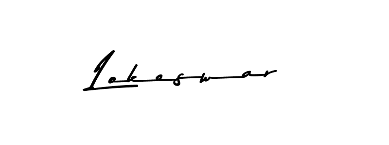 Use a signature maker to create a handwritten signature online. With this signature software, you can design (Asem Kandis PERSONAL USE) your own signature for name Lokeswar. Lokeswar signature style 9 images and pictures png