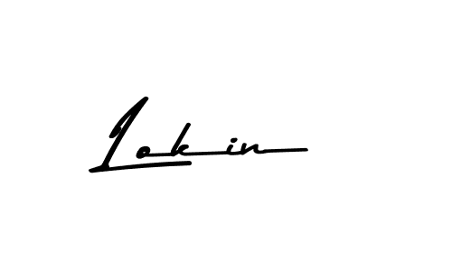 Make a beautiful signature design for name Lokin. With this signature (Asem Kandis PERSONAL USE) style, you can create a handwritten signature for free. Lokin signature style 9 images and pictures png