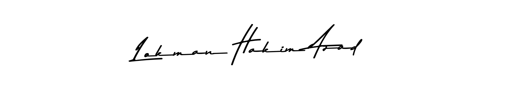 Design your own signature with our free online signature maker. With this signature software, you can create a handwritten (Asem Kandis PERSONAL USE) signature for name Lokman Hakim Azad. Lokman Hakim Azad signature style 9 images and pictures png