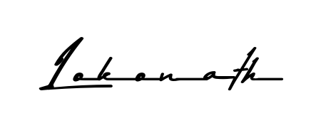 Create a beautiful signature design for name Lokonath. With this signature (Asem Kandis PERSONAL USE) fonts, you can make a handwritten signature for free. Lokonath signature style 9 images and pictures png