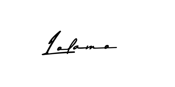 Design your own signature with our free online signature maker. With this signature software, you can create a handwritten (Asem Kandis PERSONAL USE) signature for name Lolamo. Lolamo signature style 9 images and pictures png