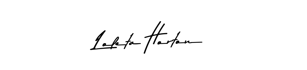 Loleta Horton stylish signature style. Best Handwritten Sign (Asem Kandis PERSONAL USE) for my name. Handwritten Signature Collection Ideas for my name Loleta Horton. Loleta Horton signature style 9 images and pictures png