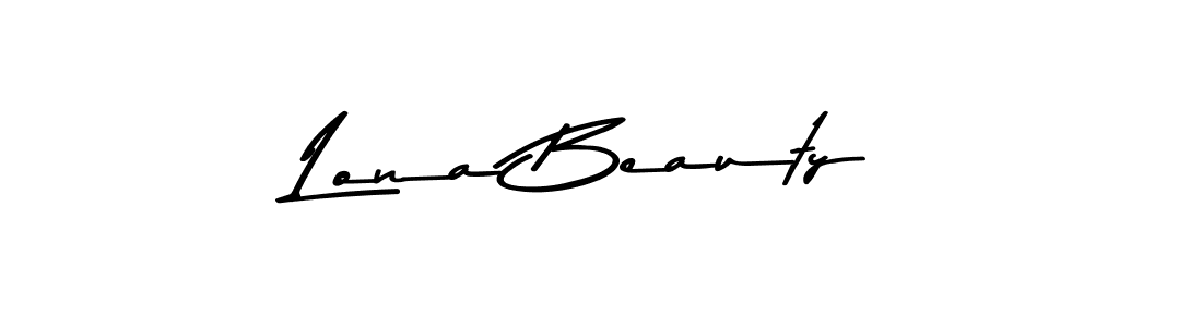 Create a beautiful signature design for name Lona Beauty. With this signature (Asem Kandis PERSONAL USE) fonts, you can make a handwritten signature for free. Lona Beauty signature style 9 images and pictures png