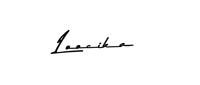 How to make Loocika name signature. Use Asem Kandis PERSONAL USE style for creating short signs online. This is the latest handwritten sign. Loocika signature style 9 images and pictures png