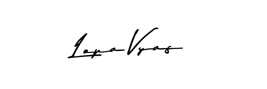 The best way (Asem Kandis PERSONAL USE) to make a short signature is to pick only two or three words in your name. The name Lopa Vyas include a total of six letters. For converting this name. Lopa Vyas signature style 9 images and pictures png