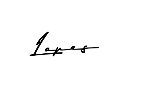 Design your own signature with our free online signature maker. With this signature software, you can create a handwritten (Asem Kandis PERSONAL USE) signature for name Lopes. Lopes signature style 9 images and pictures png