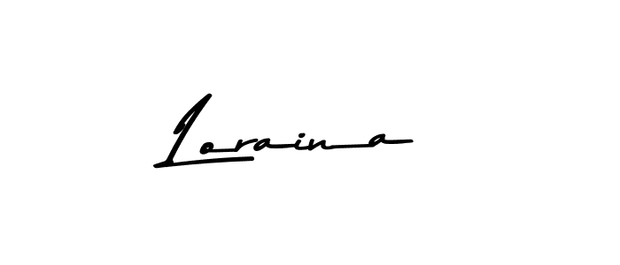 Design your own signature with our free online signature maker. With this signature software, you can create a handwritten (Asem Kandis PERSONAL USE) signature for name Loraina. Loraina signature style 9 images and pictures png
