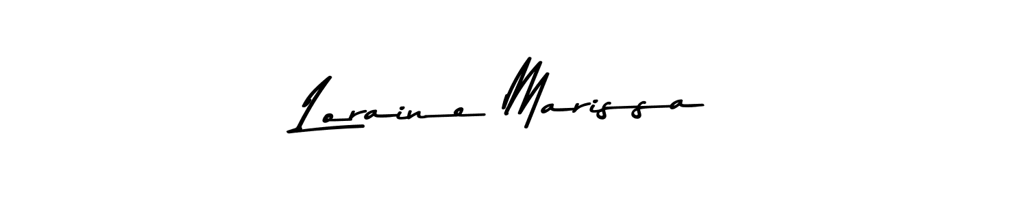 This is the best signature style for the Loraine Marissa name. Also you like these signature font (Asem Kandis PERSONAL USE). Mix name signature. Loraine Marissa signature style 9 images and pictures png