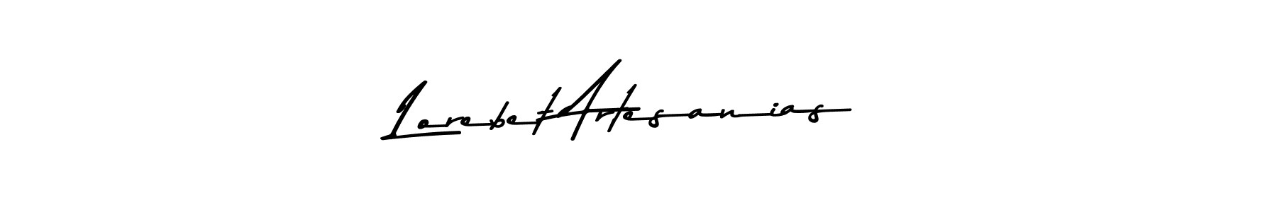 Design your own signature with our free online signature maker. With this signature software, you can create a handwritten (Asem Kandis PERSONAL USE) signature for name Lorebet Artesanias. Lorebet Artesanias signature style 9 images and pictures png