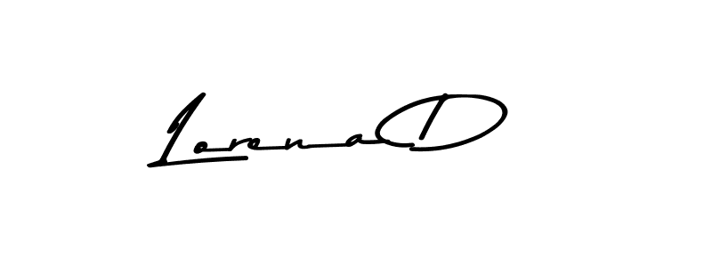 Create a beautiful signature design for name Lorena D. With this signature (Asem Kandis PERSONAL USE) fonts, you can make a handwritten signature for free. Lorena D signature style 9 images and pictures png