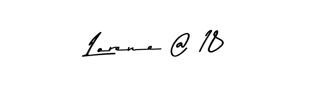 Make a beautiful signature design for name Lorene @ 18. With this signature (Asem Kandis PERSONAL USE) style, you can create a handwritten signature for free. Lorene @ 18 signature style 9 images and pictures png