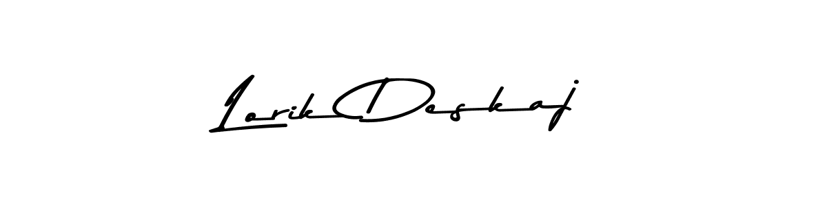 The best way (Asem Kandis PERSONAL USE) to make a short signature is to pick only two or three words in your name. The name Lorik Deskaj include a total of six letters. For converting this name. Lorik Deskaj signature style 9 images and pictures png