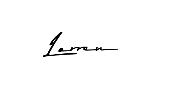 Design your own signature with our free online signature maker. With this signature software, you can create a handwritten (Asem Kandis PERSONAL USE) signature for name Lorren. Lorren signature style 9 images and pictures png