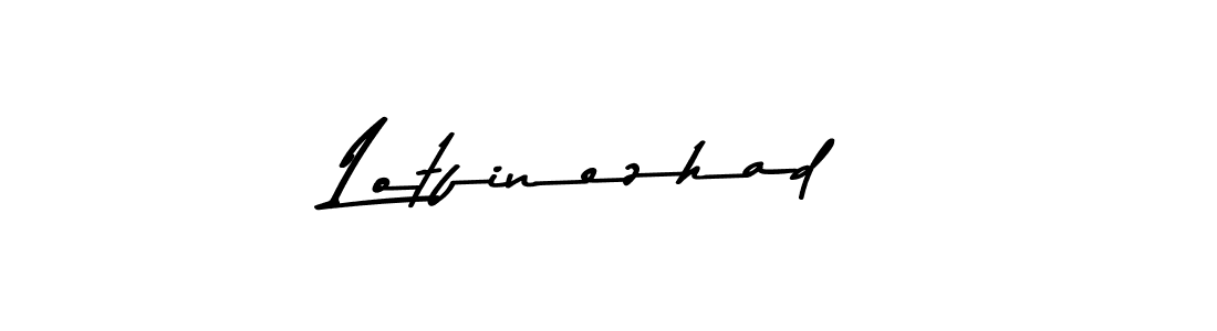 Create a beautiful signature design for name Lotfinezhad. With this signature (Asem Kandis PERSONAL USE) fonts, you can make a handwritten signature for free. Lotfinezhad signature style 9 images and pictures png