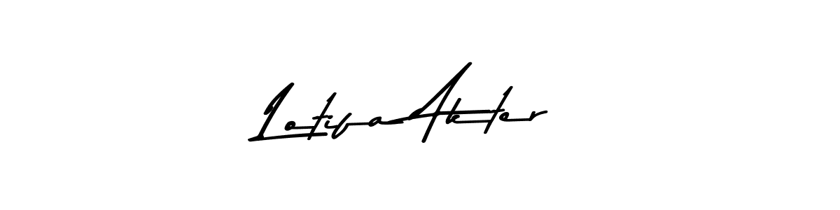 How to make Lotifa Akter signature? Asem Kandis PERSONAL USE is a professional autograph style. Create handwritten signature for Lotifa Akter name. Lotifa Akter signature style 9 images and pictures png