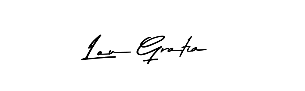 Make a beautiful signature design for name Lou Gratia. With this signature (Asem Kandis PERSONAL USE) style, you can create a handwritten signature for free. Lou Gratia signature style 9 images and pictures png