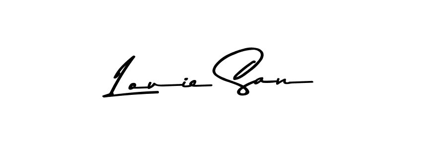 Use a signature maker to create a handwritten signature online. With this signature software, you can design (Asem Kandis PERSONAL USE) your own signature for name Louie San. Louie San signature style 9 images and pictures png