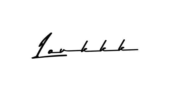Make a beautiful signature design for name Loukkk. With this signature (Asem Kandis PERSONAL USE) style, you can create a handwritten signature for free. Loukkk signature style 9 images and pictures png