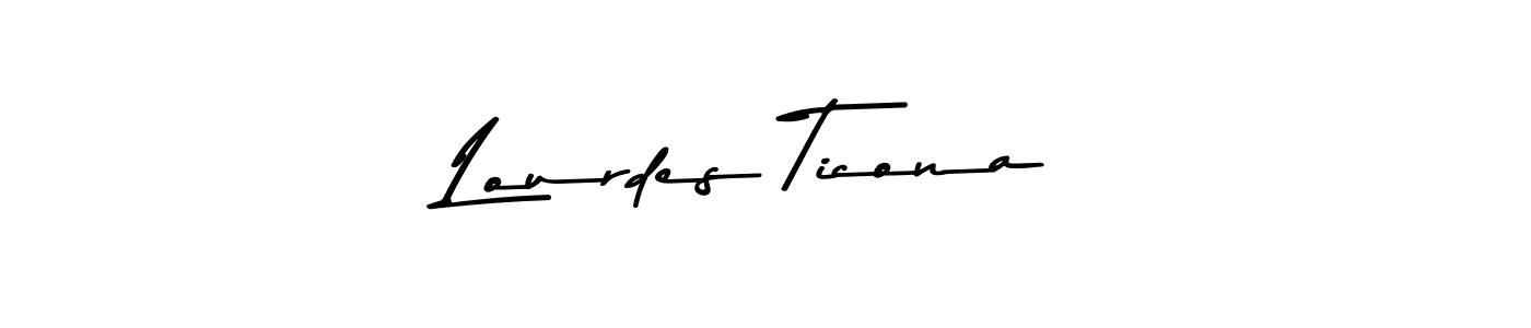 Lourdes Ticona stylish signature style. Best Handwritten Sign (Asem Kandis PERSONAL USE) for my name. Handwritten Signature Collection Ideas for my name Lourdes Ticona. Lourdes Ticona signature style 9 images and pictures png