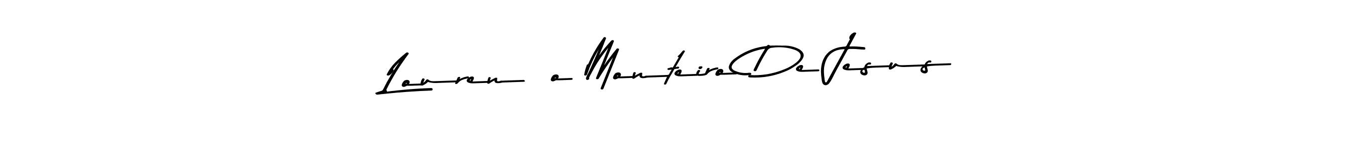 How to make Lourenço Monteiro De Jesus name signature. Use Asem Kandis PERSONAL USE style for creating short signs online. This is the latest handwritten sign. Lourenço Monteiro De Jesus signature style 9 images and pictures png