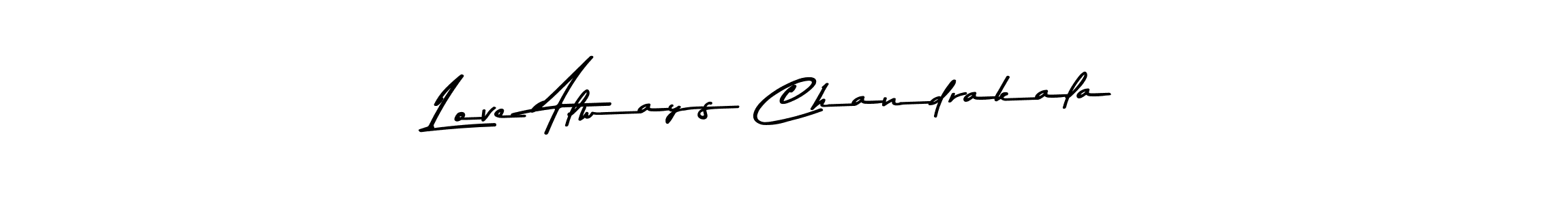 if you are searching for the best signature style for your name Love Always Chandrakala. so please give up your signature search. here we have designed multiple signature styles  using Asem Kandis PERSONAL USE. Love Always Chandrakala signature style 9 images and pictures png