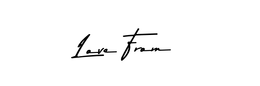 Love From stylish signature style. Best Handwritten Sign (Asem Kandis PERSONAL USE) for my name. Handwritten Signature Collection Ideas for my name Love From. Love From signature style 9 images and pictures png