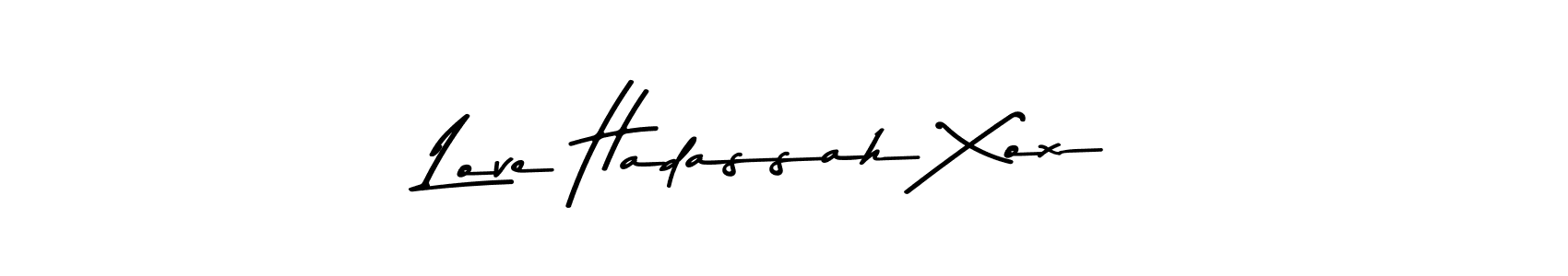 How to Draw Love Hadassah Xox signature style? Asem Kandis PERSONAL USE is a latest design signature styles for name Love Hadassah Xox. Love Hadassah Xox signature style 9 images and pictures png