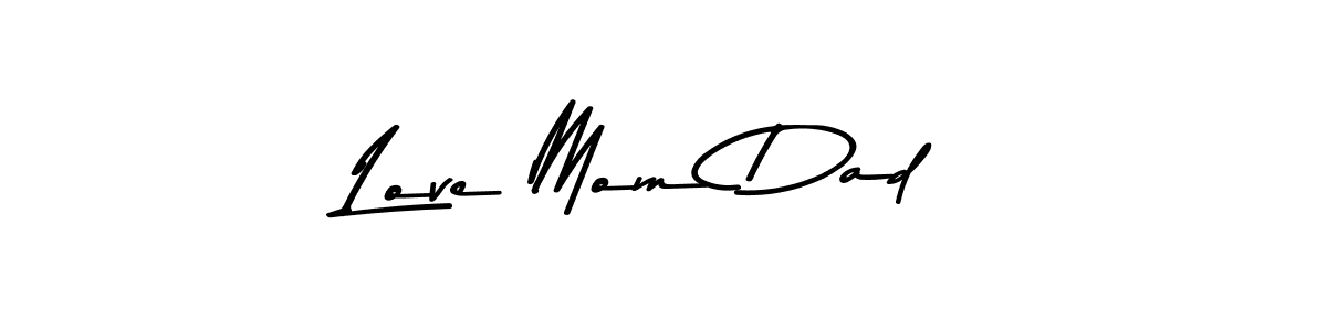 Asem Kandis PERSONAL USE is a professional signature style that is perfect for those who want to add a touch of class to their signature. It is also a great choice for those who want to make their signature more unique. Get Love Mom Dad name to fancy signature for free. Love Mom Dad signature style 9 images and pictures png