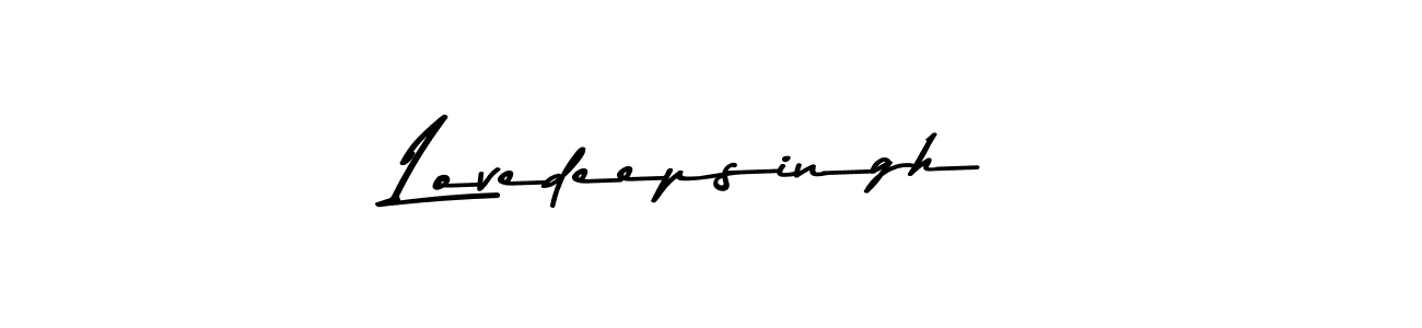 Use a signature maker to create a handwritten signature online. With this signature software, you can design (Asem Kandis PERSONAL USE) your own signature for name Lovedeepsingh. Lovedeepsingh signature style 9 images and pictures png