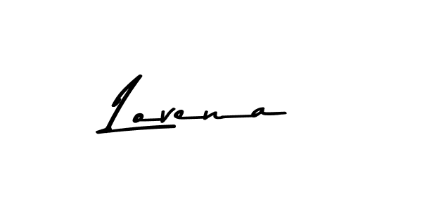 Make a beautiful signature design for name Lovena. With this signature (Asem Kandis PERSONAL USE) style, you can create a handwritten signature for free. Lovena signature style 9 images and pictures png