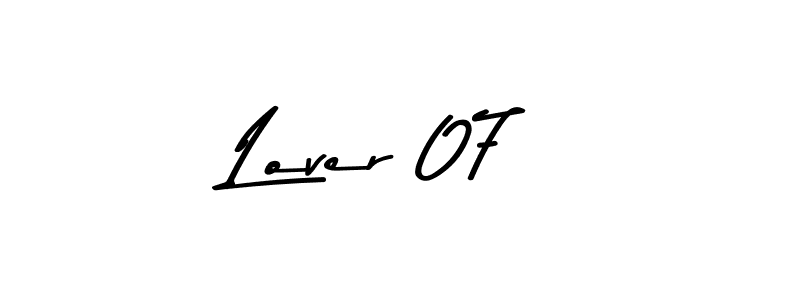 Design your own signature with our free online signature maker. With this signature software, you can create a handwritten (Asem Kandis PERSONAL USE) signature for name Lover 07. Lover 07 signature style 9 images and pictures png