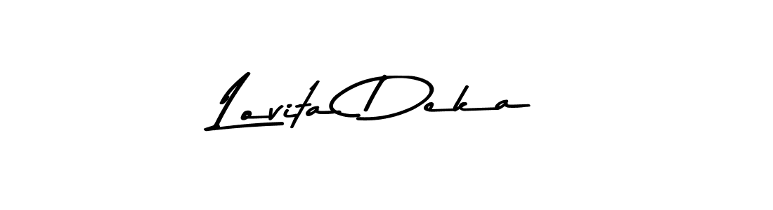 Make a beautiful signature design for name Lovita Deka. With this signature (Asem Kandis PERSONAL USE) style, you can create a handwritten signature for free. Lovita Deka signature style 9 images and pictures png
