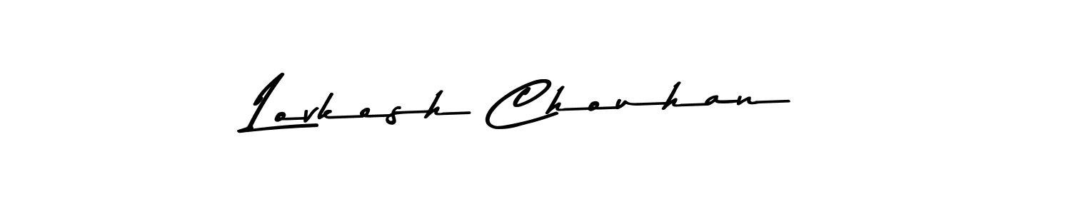 Create a beautiful signature design for name Lovkesh Chouhan. With this signature (Asem Kandis PERSONAL USE) fonts, you can make a handwritten signature for free. Lovkesh Chouhan signature style 9 images and pictures png