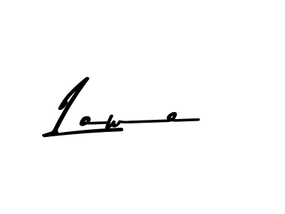 Make a beautiful signature design for name Lowe. With this signature (Asem Kandis PERSONAL USE) style, you can create a handwritten signature for free. Lowe signature style 9 images and pictures png