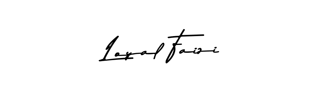 Make a beautiful signature design for name Loyal Faizi. With this signature (Asem Kandis PERSONAL USE) style, you can create a handwritten signature for free. Loyal Faizi signature style 9 images and pictures png