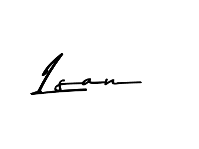 Design your own signature with our free online signature maker. With this signature software, you can create a handwritten (Asem Kandis PERSONAL USE) signature for name Lsan. Lsan signature style 9 images and pictures png