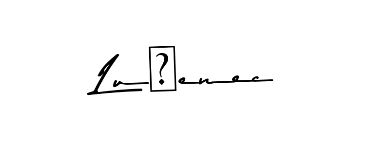 How to make Lučenec name signature. Use Asem Kandis PERSONAL USE style for creating short signs online. This is the latest handwritten sign. Lučenec signature style 9 images and pictures png