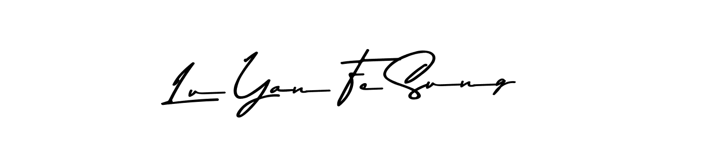 Use a signature maker to create a handwritten signature online. With this signature software, you can design (Asem Kandis PERSONAL USE) your own signature for name Lu Yan Fe Sung. Lu Yan Fe Sung signature style 9 images and pictures png