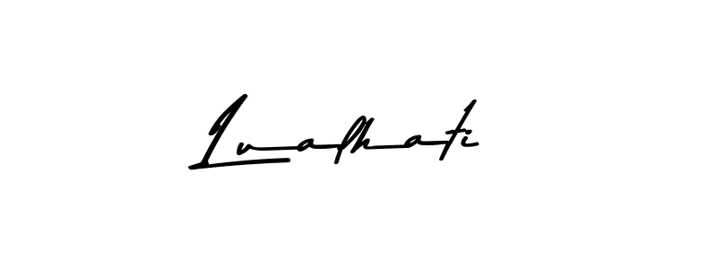 Design your own signature with our free online signature maker. With this signature software, you can create a handwritten (Asem Kandis PERSONAL USE) signature for name Lualhati. Lualhati signature style 9 images and pictures png