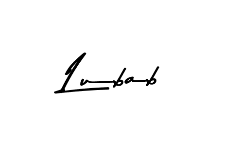 Similarly Asem Kandis PERSONAL USE is the best handwritten signature design. Signature creator online .You can use it as an online autograph creator for name Lubab. Lubab signature style 9 images and pictures png