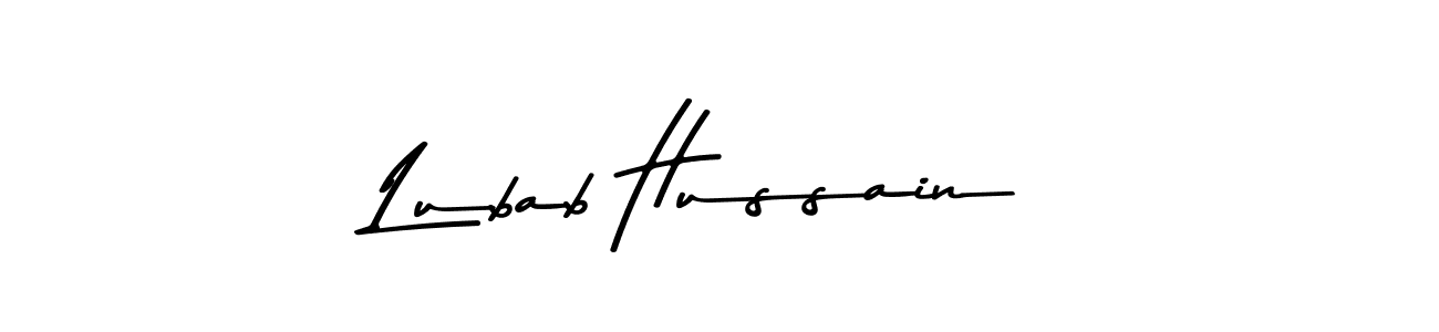 Here are the top 10 professional signature styles for the name Lubab Hussain. These are the best autograph styles you can use for your name. Lubab Hussain signature style 9 images and pictures png