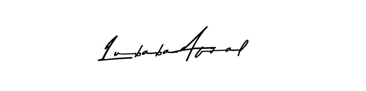 Also You can easily find your signature by using the search form. We will create Lubaba Afzal name handwritten signature images for you free of cost using Asem Kandis PERSONAL USE sign style. Lubaba Afzal signature style 9 images and pictures png