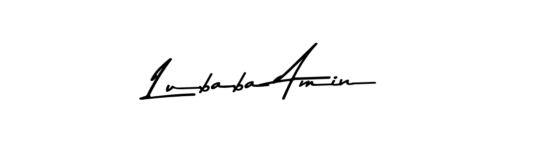 This is the best signature style for the Lubaba Amin name. Also you like these signature font (Asem Kandis PERSONAL USE). Mix name signature. Lubaba Amin signature style 9 images and pictures png