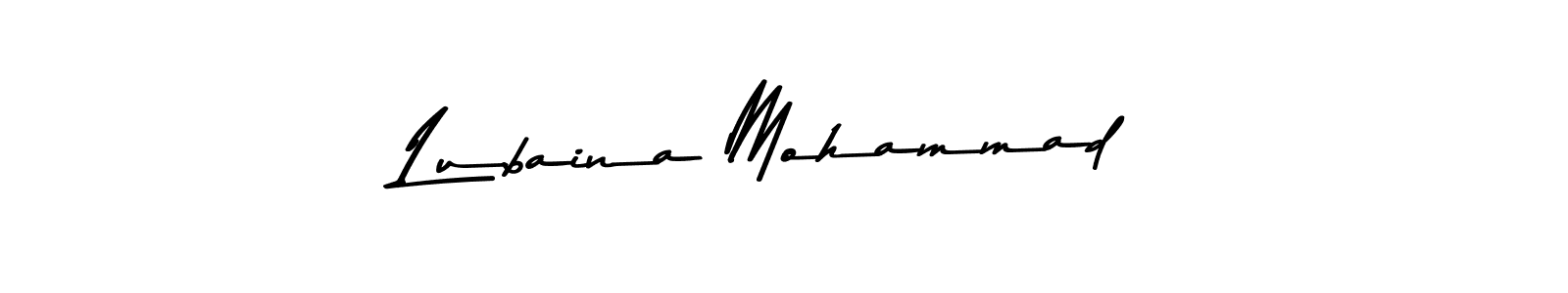 You should practise on your own different ways (Asem Kandis PERSONAL USE) to write your name (Lubaina Mohammad) in signature. don't let someone else do it for you. Lubaina Mohammad signature style 9 images and pictures png