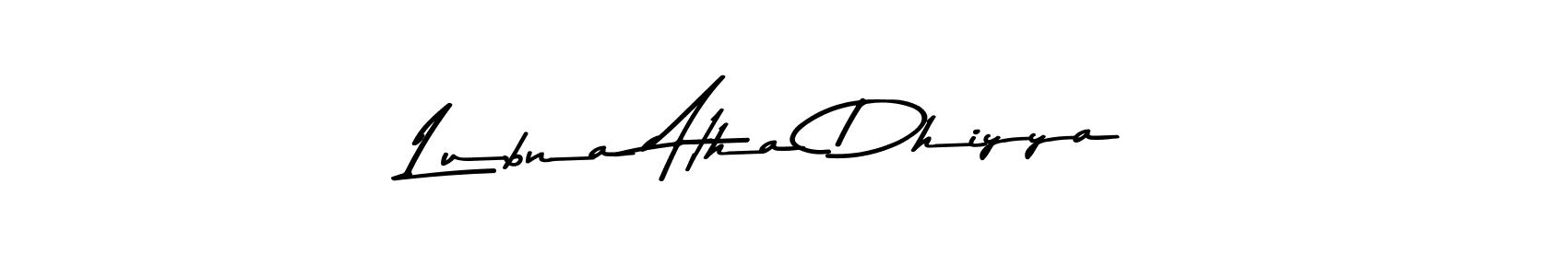 Use a signature maker to create a handwritten signature online. With this signature software, you can design (Asem Kandis PERSONAL USE) your own signature for name Lubna Atha Dhiyya. Lubna Atha Dhiyya signature style 9 images and pictures png