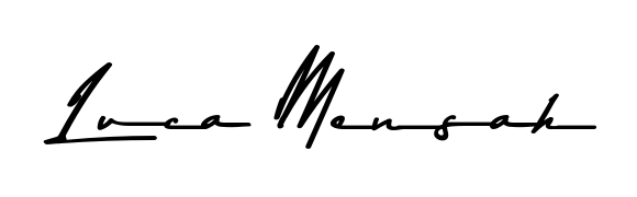 Elevate your brand with a stunning Luca Mensah eSignature. The Asem Kandis PERSONAL USE style provides a balanced, flowing aesthetic for everyday signing. Luca Mensah signature style 9 images and pictures png